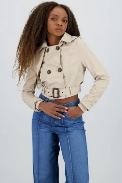 Shasa Cropped Trench Coat