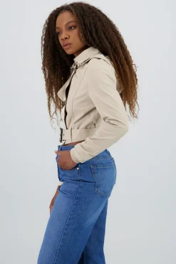 Shasa Cropped Trench Coat