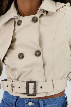 Shasa Cropped Trench Coat