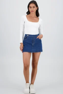 Shasa Cross Button Tube Skort