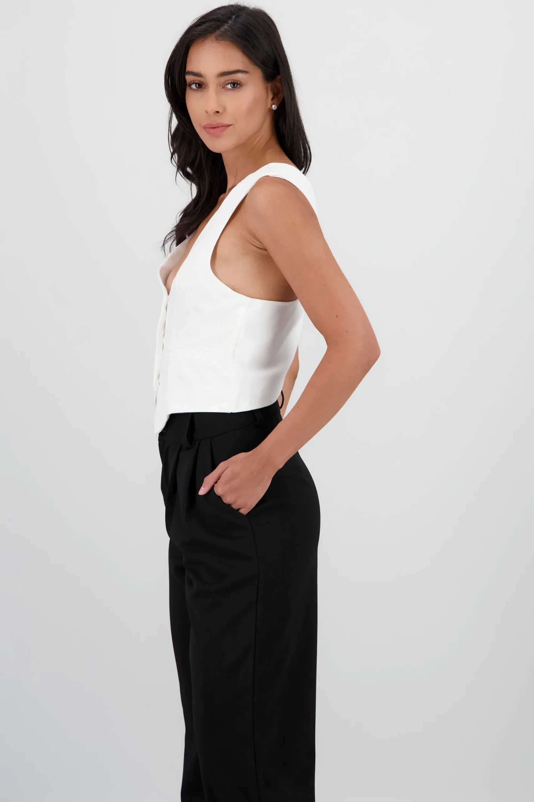 Shasa Cross Solid Vest