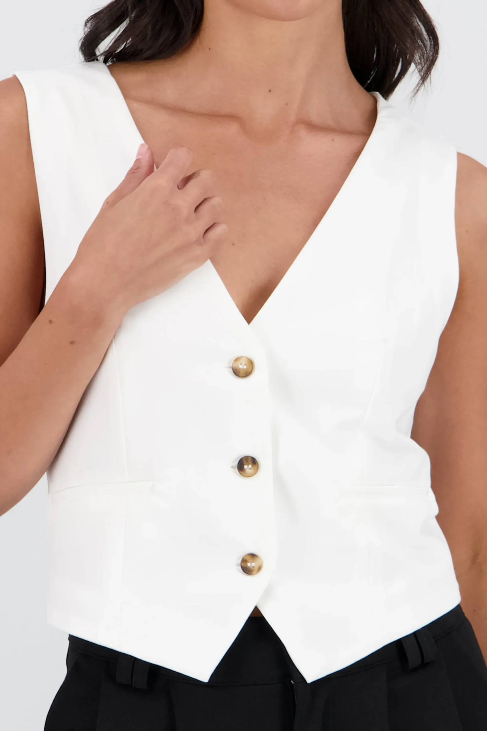 Shasa Cross Solid Vest