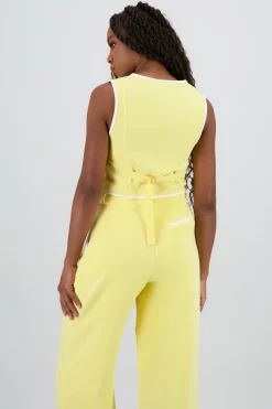 Shasa Crossed Contrast Detail Vest