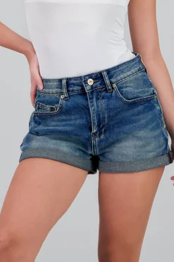 Shasa Cuffed Denim Shorts