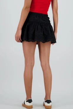 Shasa Cut Out Floral Ruffle Skirt