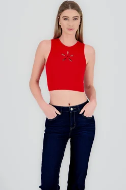 Shasa Cut Out Floral Top