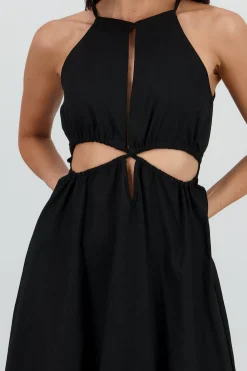 Shasa Cut Out Maxi Linen Dress
