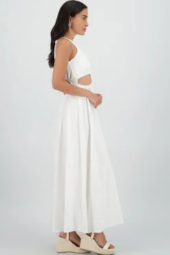 Shasa Cut Out Maxi Linen Dress