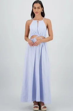 Shasa Cut Out Maxi Linen Dress