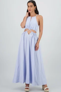 Shasa Cut Out Maxi Linen Dress