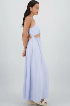 Shasa Cut Out Maxi Linen Dress