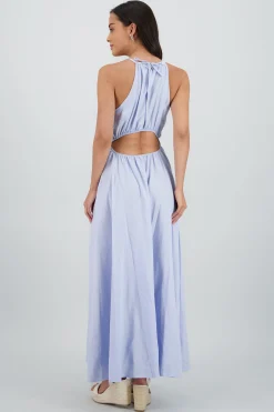 Shasa Cut Out Maxi Linen Dress