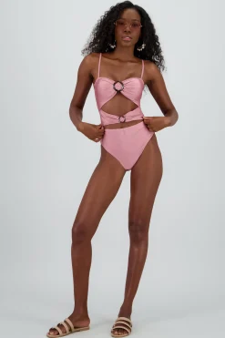 Shasa Cut Out Swimsuits with Ring Detail