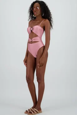 Shasa Cut Out Swimsuits with Ring Detail