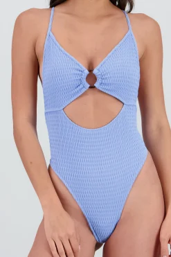 Shasa Cutout Ring Cross Back Swimsuit