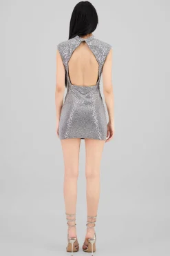 Shasa Cut-Out Sequin Mini Dress