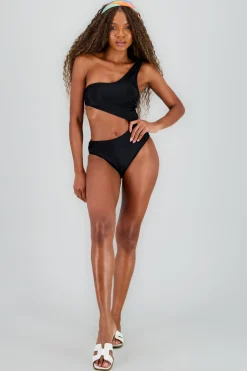 Shasa Cutout Swimsuit with Hoop Shoulder Detail