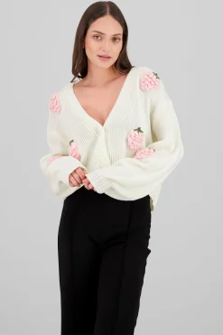 Shasa 3D Strawberry Cardigan
