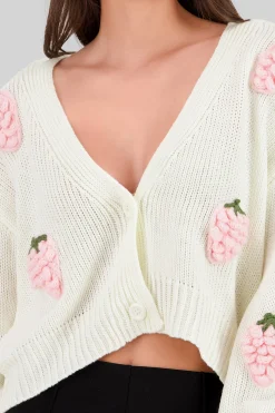 Shasa 3D Strawberry Cardigan