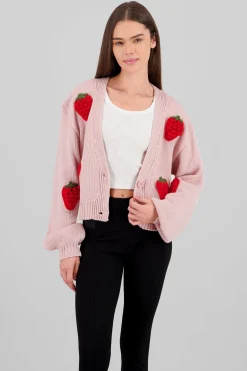 Shasa 3D Strawberry Cardigan