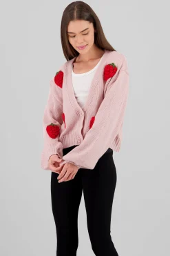 Shasa 3D Strawberry Cardigan