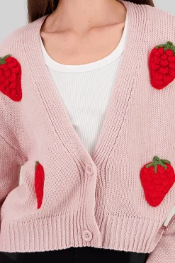 Shasa 3D Strawberry Cardigan