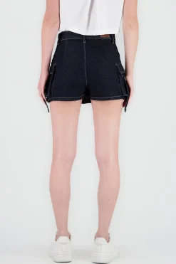 Shasa Denim Cargo Mini Skirt