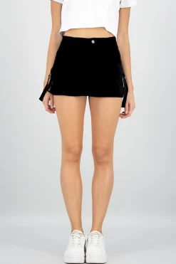 Shasa Denim Cargo Mini Skirt