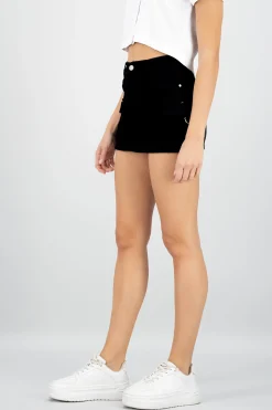 Shasa Denim Cargo Mini Skirt