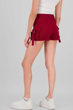 Shasa Denim Cargo Mini Skirt