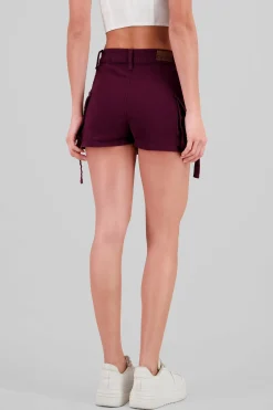 Shasa Denim Cargo Mini Skirt