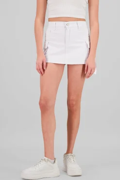 Shasa Denim Cargo Mini Skirt