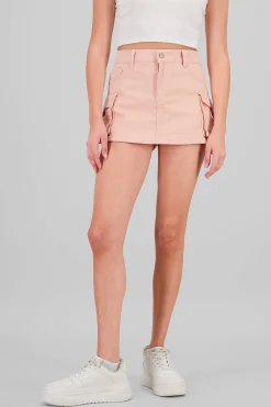 Shasa Denim Cargo Mini Skirt