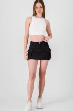 Shasa Denim Cargo Skort