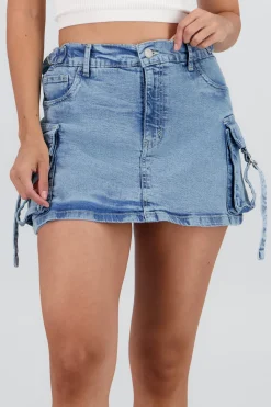 Shasa Denim Cargo Skort