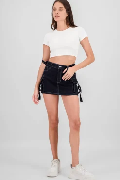 Shasa Denim Cargo Skort