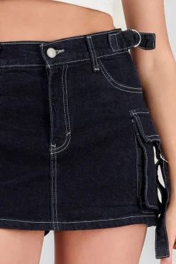 Shasa Denim Cargo Skort
