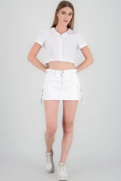 Shasa Denim Cargo Skort