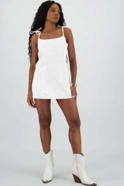 Shasa Denim Straps Mini Dress