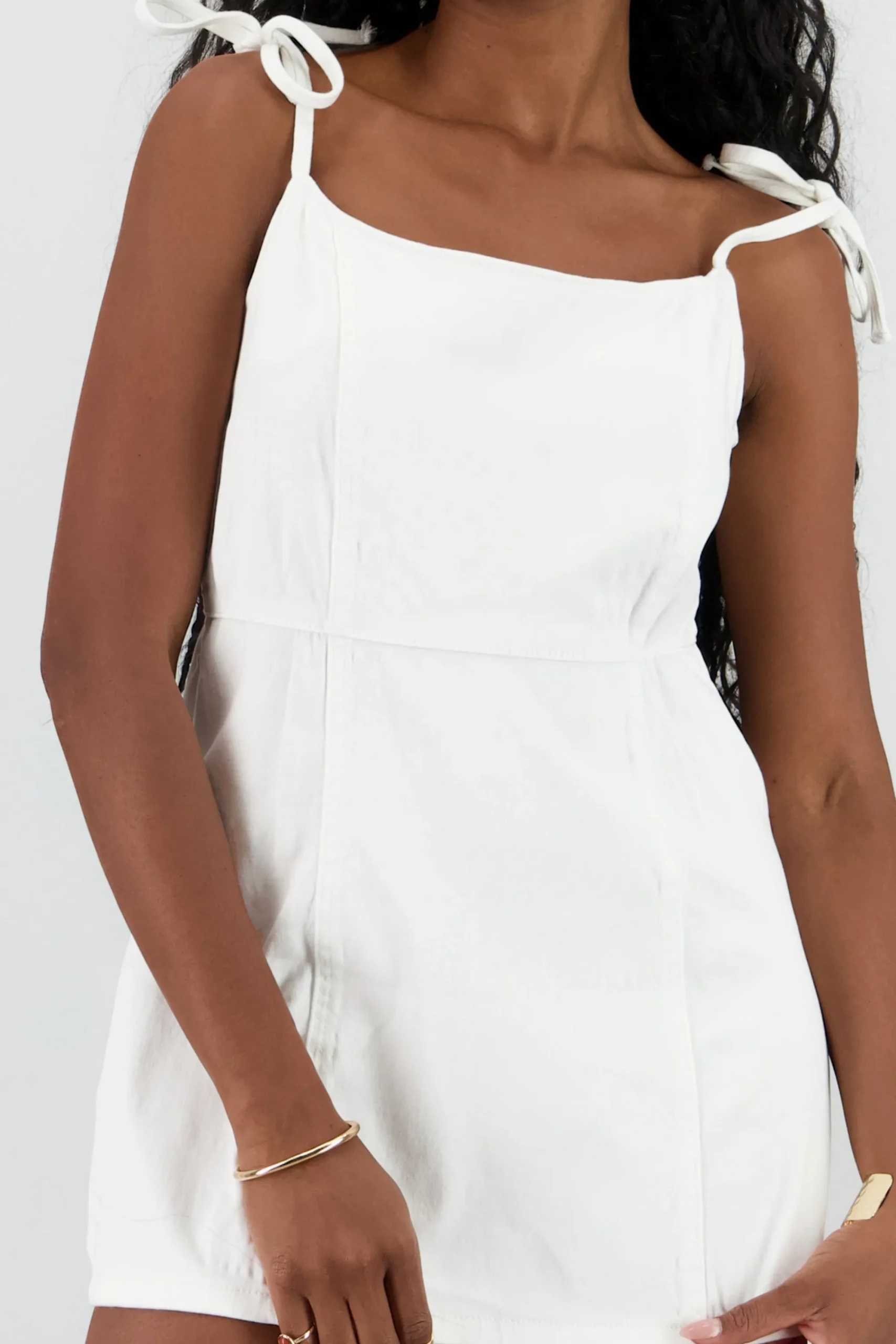 Shasa Denim Straps Mini Dress
