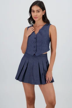 Shasa Denim Tailored Vest