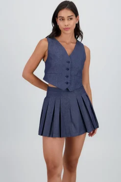 Shasa Denim Tailored Vest