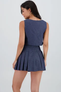 Shasa Denim Tailored Vest