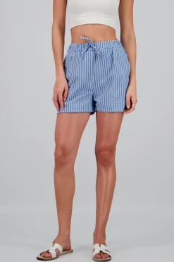 Shasa Detail Bow Striped Short