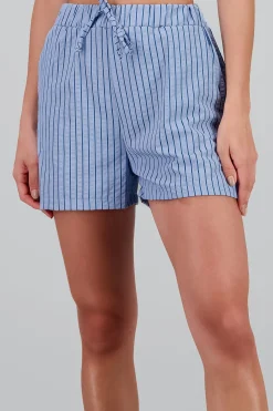 Shasa Detail Bow Striped Short