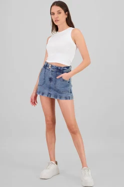 Shasa Double Button Mini Skort