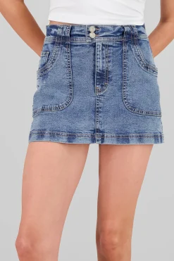 Shasa Double Button Mini Skort