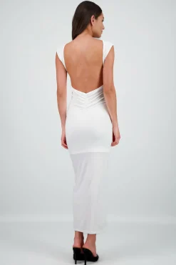 Shasa Double Layer Dress with Open Back