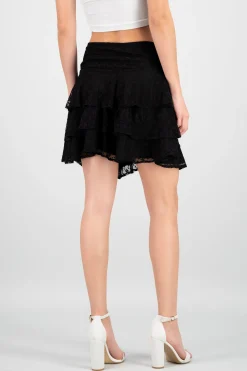 Shasa Double Layer Lace Mini Skirt