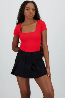 Shasa Double Layer Short Sleeve Bodysuit